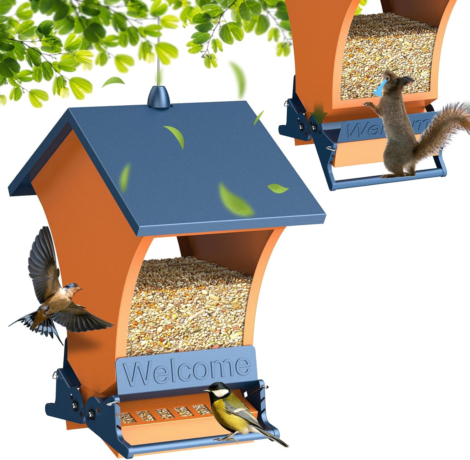 🐦Squirrel Proof Bird Feeder for Outdoors Hanging
