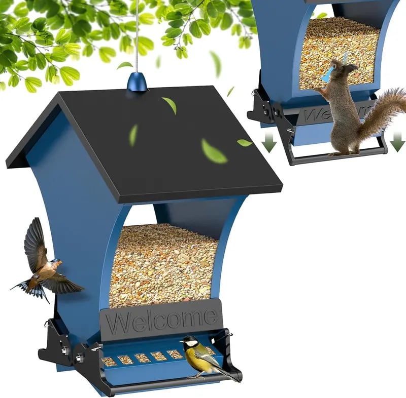 🐦Squirrel Proof Bird Feeder for Outdoors Hanging