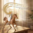 Handmade Resin Girl Riding Horse Figurine